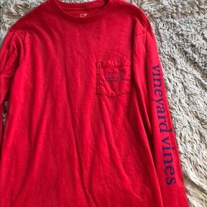 Long Sleeve Vintage Whale Graphic Pocket Tee